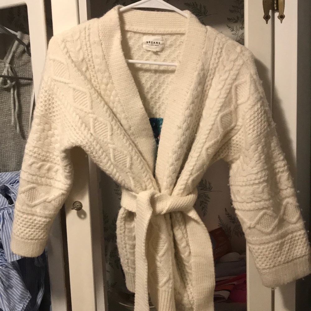 Sezane Cable Gauge Sweater